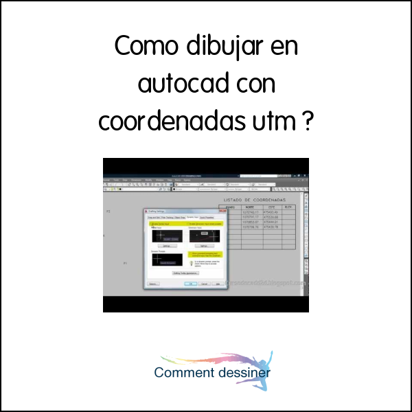 Como dibujar en autocad con coordenadas utm